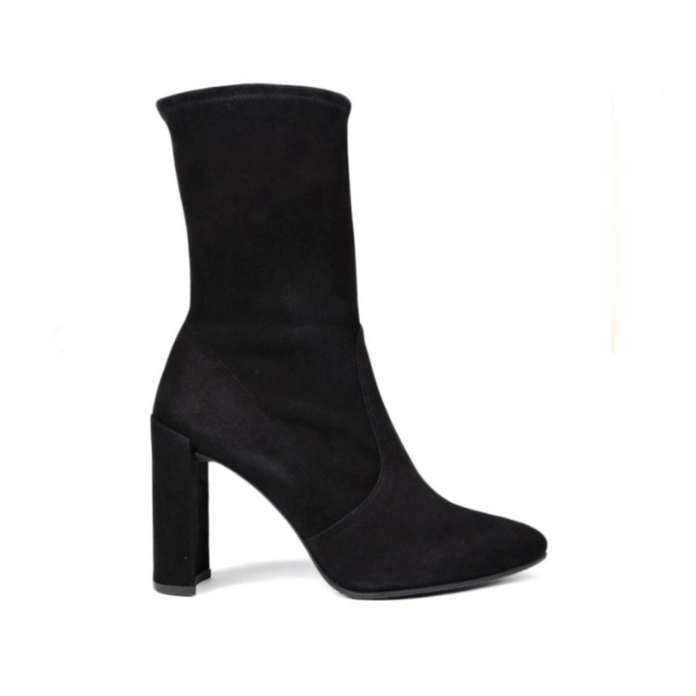 Stuart Weitzman Clinger 100 suede  Black Heeled Boots